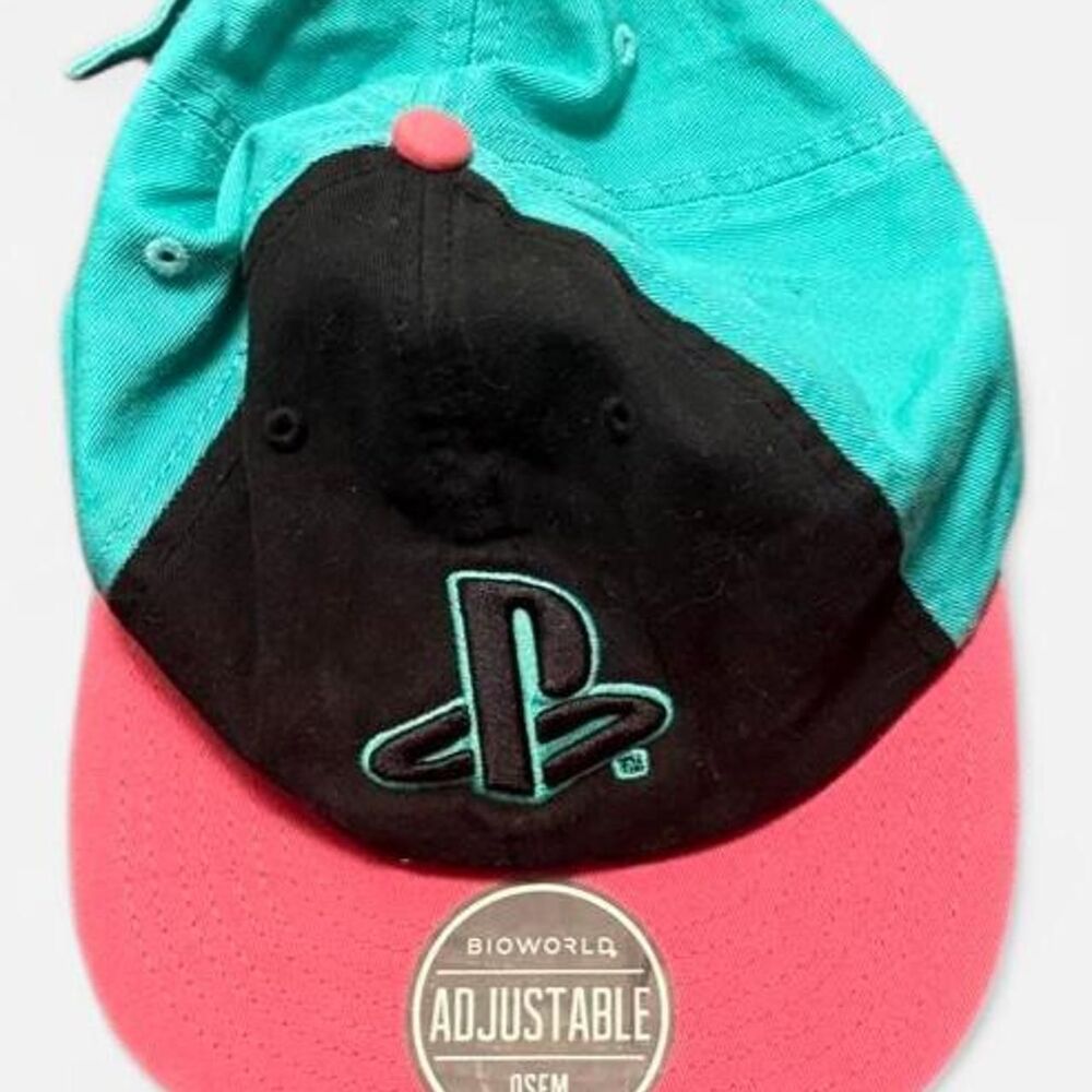 Bioworld Men's Blue and Pink Hat
